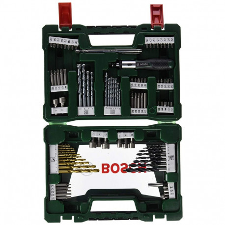 V-Line TIN Bohrer- / Bit-Set, 91-teilig, Bohrer- & Bit-Satz (grün)