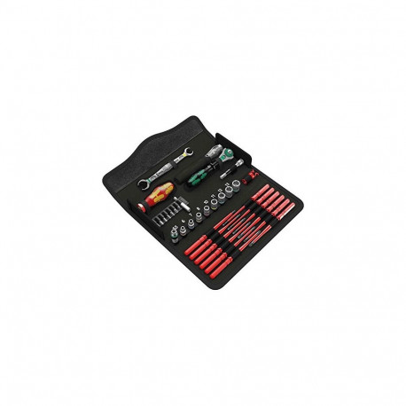Kraftform hoolduskomplekt Kompakt W1 1/4" ümberlülitatava padrunvõtmega tekstiilkarbis