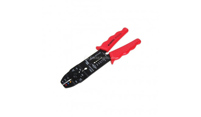 Crimpzange 97 21 215 (rot/blau, Abisolieren, Crimpen 0,5 - 6,0mm²)