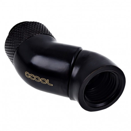 Eiszapfen Winkeladapter (schwarz, 2x 45° gewinkelt)