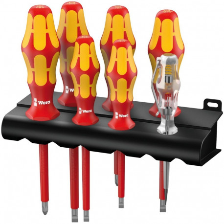 Schraubendreher Satz 160i/7 (rot/gelb, KraftformPlus, Lasertip, Spannungsprüfer)