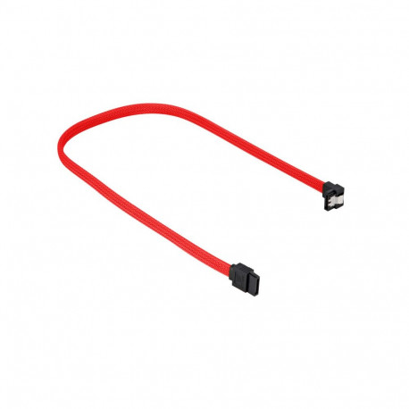Sata III kaabel 90° kaablisukiga 60cm, punane