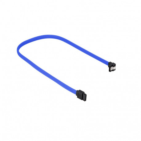 SATA III kaabel 90° kaitseümbrisega 45cm, sinine