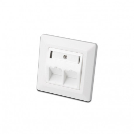 Tühjakarp DN-93801-1 keystone-moodulitele 2x RJ-45, valge