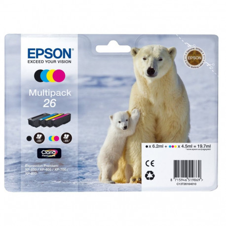 Epson tindikassett Multipack C13T26164010 Polar Bear