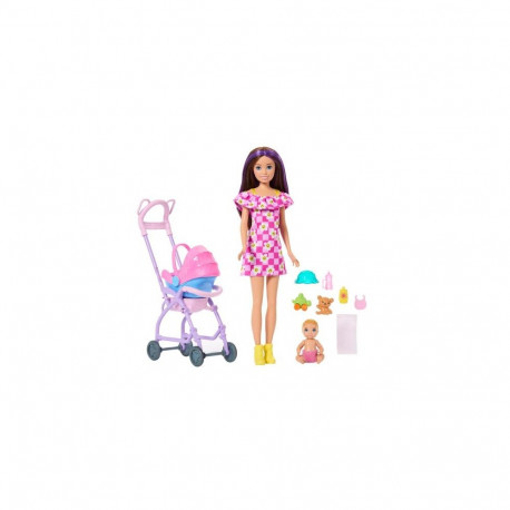 Barbie Skipper Babysitters Inc. Playset with Skipper Doll, Baby Doll, Stroller &amp; 7 Accessori