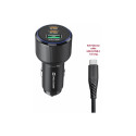 Autolaadija Swissten 2xUSB-C 1m