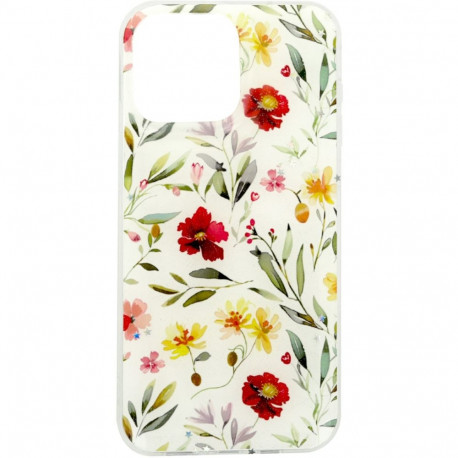 Mobiili tagakaas Setty Galaxy S25 Ultra Glow Glam, valged lilled