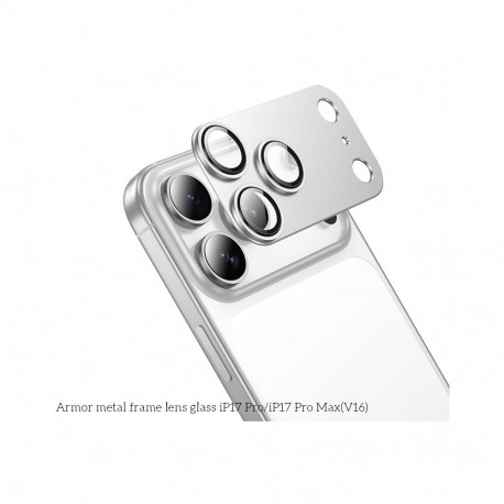 Kaamera kaitseklaas Hoco iPhone 17 Pro Armor Metal, hõbe