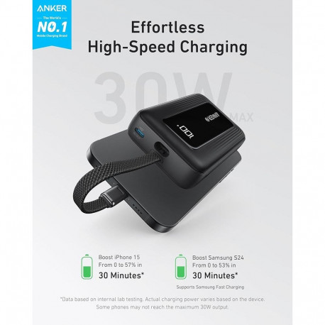 Akupank Anker 10 000mAh, 30W, USB-C, must