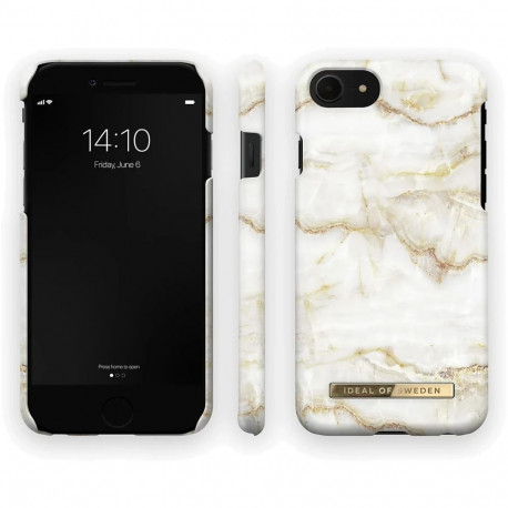Mobiili tagakaas Ideal of Sweden iPhone 6/6s/7/8/SE Golden Pearl Marble