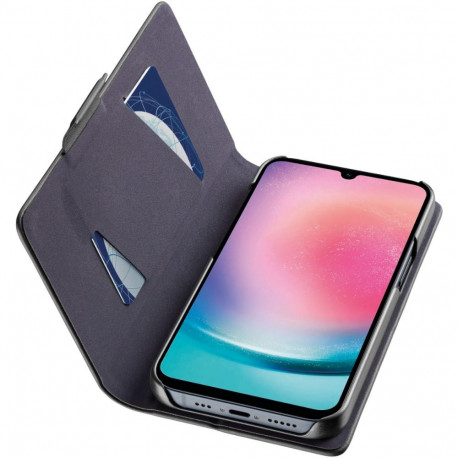 Kaardivahega mobiiliümbris Cellular Line Galaxy A25 5G Wallet Book, must