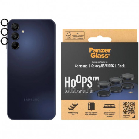 Kaamera kaitseklaas PanzerGlass Galaxy A15 4G/5G Hoops, must