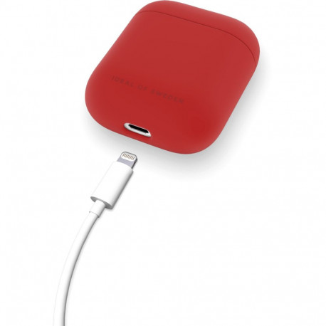 Airpods laadimiskarbiümbris Ideal of Sweden (1/2 gen) Clear Case, punane