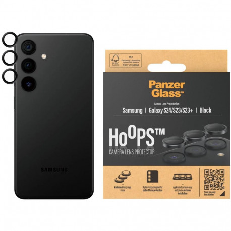 Kaamera kaitseklaas PanzerGlass Galaxy S23/S23+/S24 Hoops, must