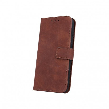 Kaardivahega mobiiliümbris Setty iPhone 15 Wallet Smart Velvet, pruun