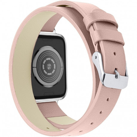 Kellarihm Trendybay Apple Watch 38/40/41/42mm topelt rihm nahk roosa