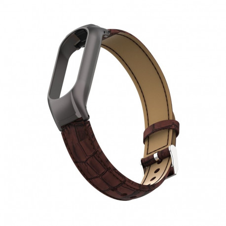 Kellarihm Trendybay Mi Band 7, nahkne/metall, pruun