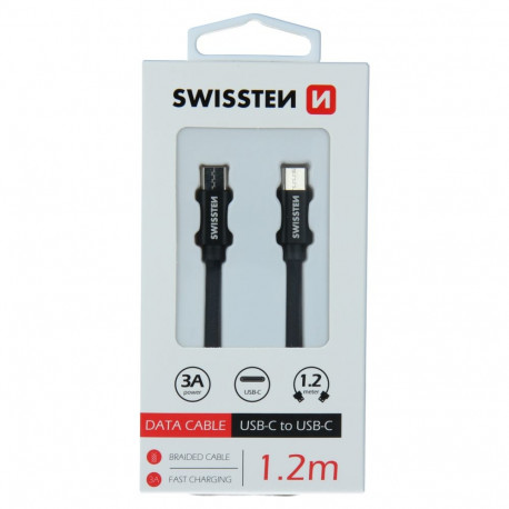 USB kaabel Swissten USB-C - USB-C, 1.2m, must