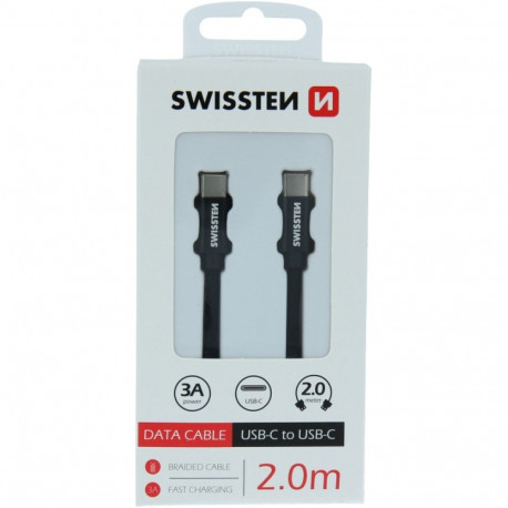 USB kaabel Swissten USB-C - USB-C, 2m, must