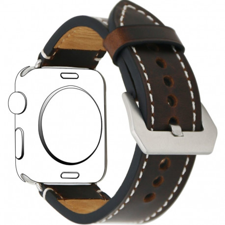 Kellarihm Trendybay Apple Watch 44/45/46/49mm, tumepruun, nahk