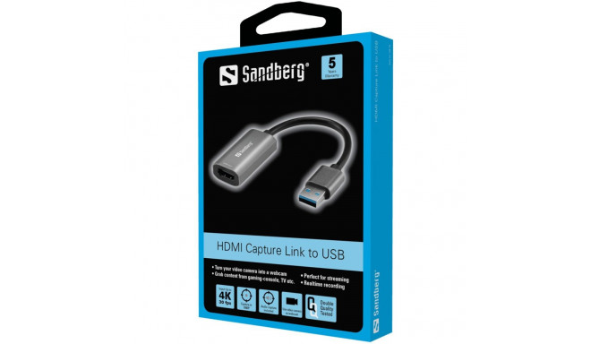 Adapter Sandberg USB-A - HDMI Capture Link (F)