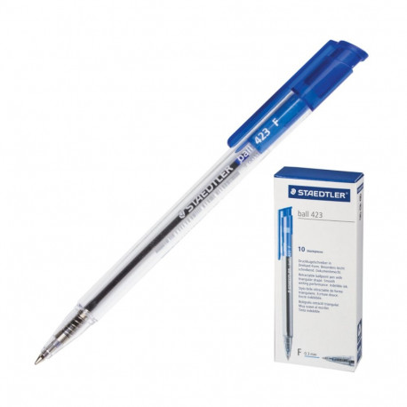 Ballpoint pen with cap STAEDTLER 423 F blue