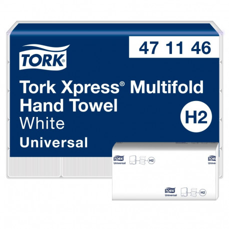 2-ply sheet towel TORK Xpress Multifold Z-fold Universal H2 23.4x21.3cm 190 sheets (471146)
