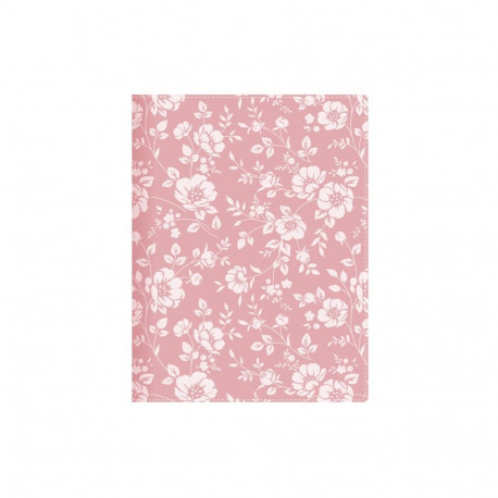 Raamatkalender MINISTER Trend Nädal H White Flower, A5 spiraalköide, surutrükis pilt kunstnahast kaa