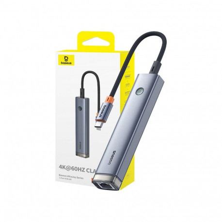 Baseus UltraJoy Series 5-Port HUB AIR  Type-C - HDMI / USB3.0 x2 / PD / RJ45