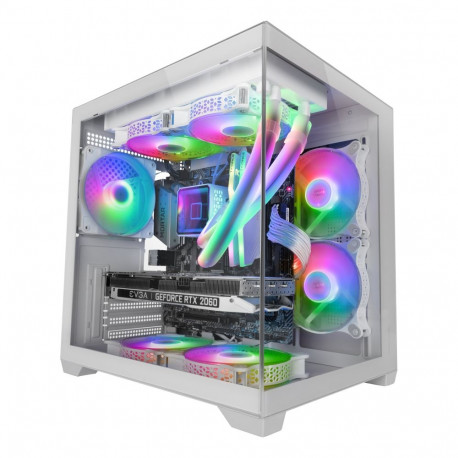 Mars Gaming MCVIEW2W Computer case mATX / white