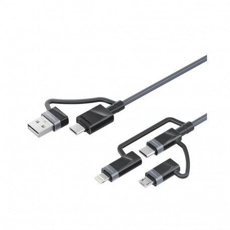 Promate PentaPower Universal Cable 6-in-1 USB-C(A) / micro / Lightning / 1,2m
