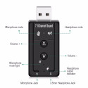 RoGer USB Audio card with microphone input Virtual 7.1