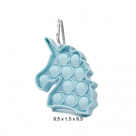 Mocco Simple Dimple Push Pop Antistress Sensory Toy / Unicorn Keychain / Blue