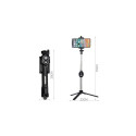 RoGer Selfie Stick + Tripod Stand with Bluetooth Remote Control