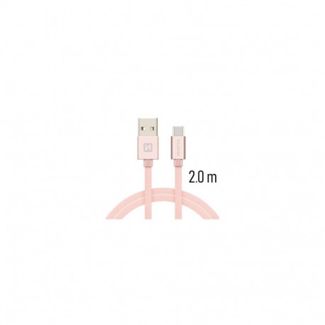 Swissten Textile Universal Quick Charge 3.1 USB-C Data and Charging Cable 2m