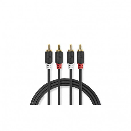 Nedis Audio Cable 2x  RCA -> 2 x RCA 5m Black