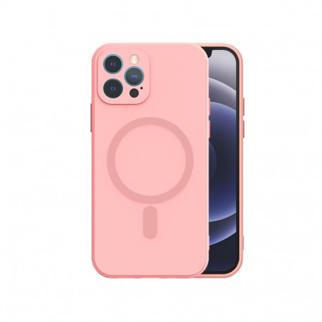 Mocco MagSilicone Soft Back Case Silicone Case for Apple iPhone 14 Plus Pink