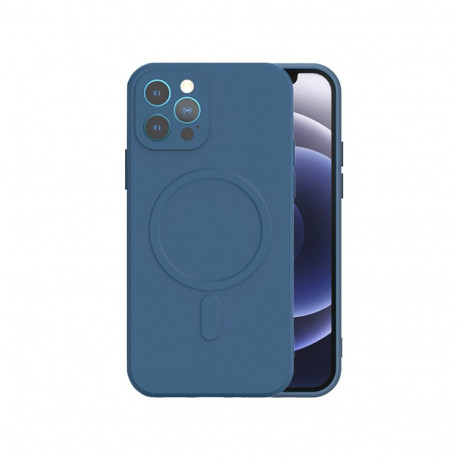 Mocco MagSilicone Soft Back Case Silicone Case for Apple iPhone 14 Plus Blue