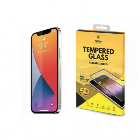 Mocco Full Glue Signature Edition Tempered Glass Full Coverage with Frame Apple iPhone 12 Pro Max Bl