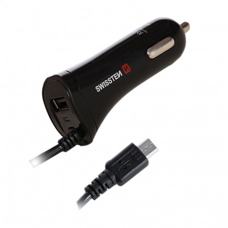 Swissten Premium Car charger USB + 2.4A and Micro USB Cable