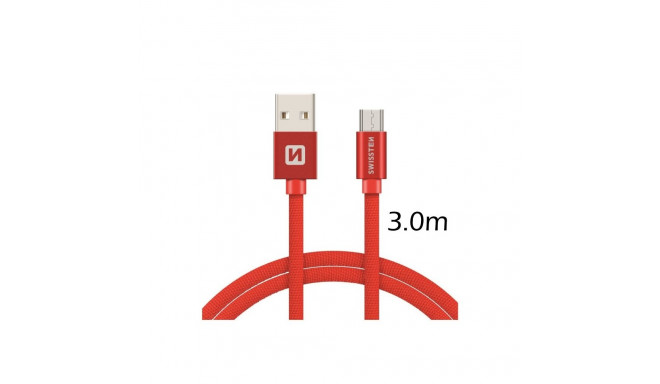 Swissten Textile Quick Charge Universal Micro USB Data and Charging Cable 3m