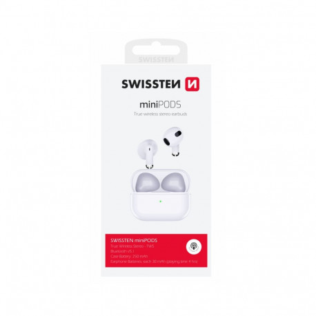 Swissten TWS Mini Podss Bluetooth Stereo Earbuds with Microphone