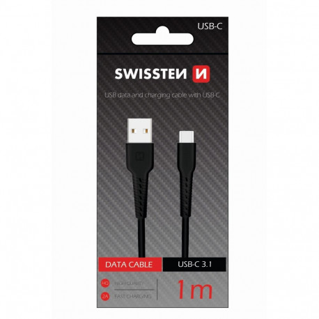 Swissten Basic Universal Quick Charge USB-C Data and Charging Cable 1m