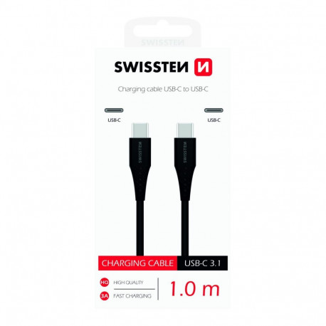 Swissten Basic Universal Quick Charge 3.1 USB-C to USB-C Charging Cable 1m