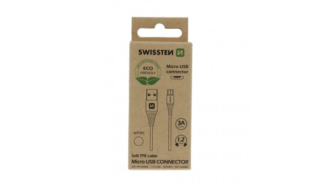 Swissten Eco Friendly Fast Charge 3A Micro USB Data and Charging Cable 1.2m