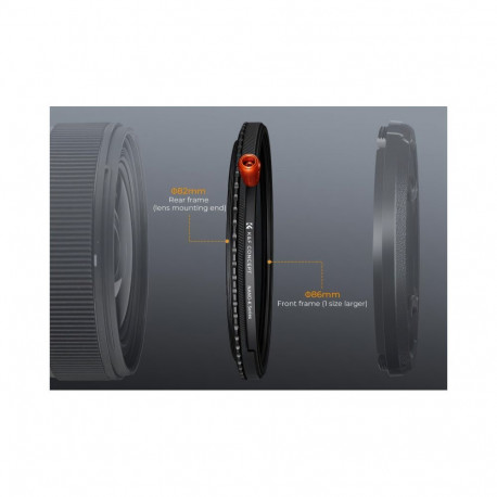 K&F Concept Nano-X MRC CPL & Fader ND2-32 & Black Mist 1/4 Filter - 40,5 mm