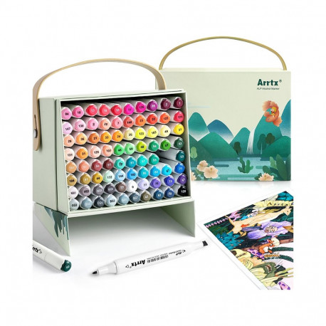 Double-sided Marker Pens ARRTX Alp, 80 Colours