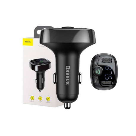 Baseus FM saatja T-tüüpi Bluetooth 2xUSB microSD (must)