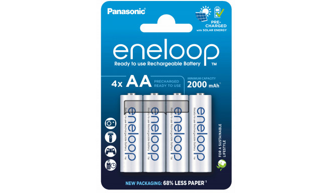 Panasonic eneloop aku AA 2000 4BP (avatud pakend)